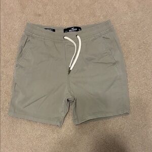 Hollister Jogger Short 7”Khaki Drawstring Shorts